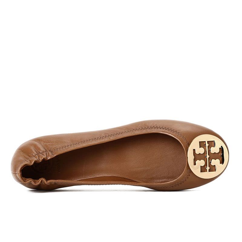 TORY BURCH/汤丽柏琦 女鞋双T标志圆头浅口芭蕾舞平底鞋 32880图片