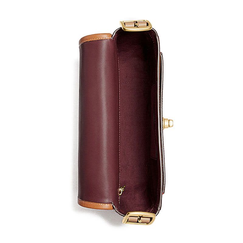 预订 COACH\蔻驰 RAMBLER 口盖包 椭圆扣老花拼皮 22.5*17*8.5CM图片