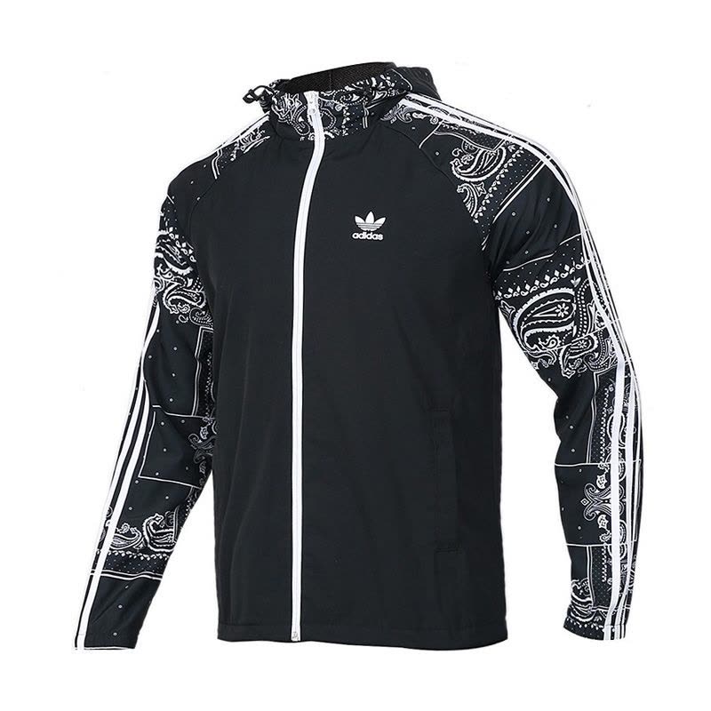 ADIDAS阿迪达斯三叶男子秋冬季连帽外套休闲运动夹克DX4232图片