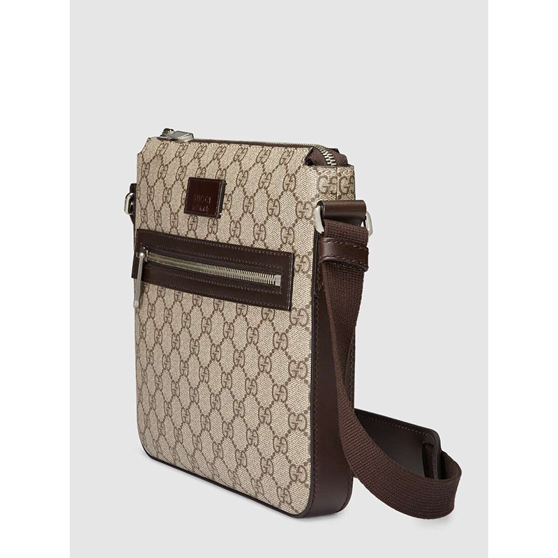 GUCCI/古驰 经典Logo男士帆布单肩包 406410