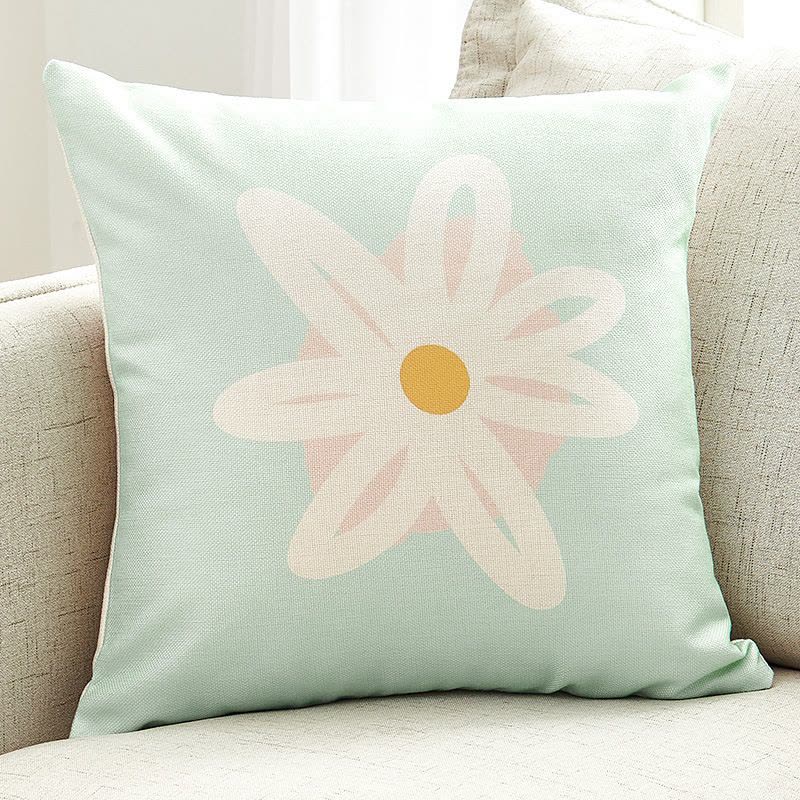 Ceba加厚亚麻布艺抱枕客厅大号靠垫沙发办公室床头靠枕腰枕简约靠背套图片