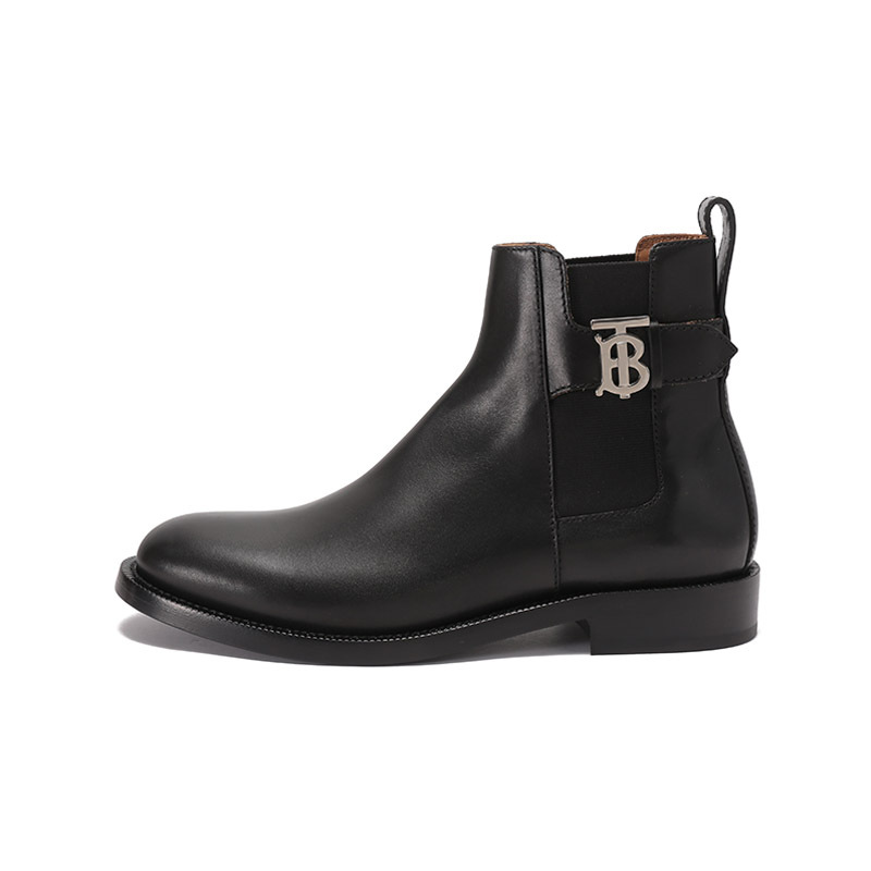 博柏利burberry男款牛皮杏仁头靴子短靴皮靴切尔西靴8051327