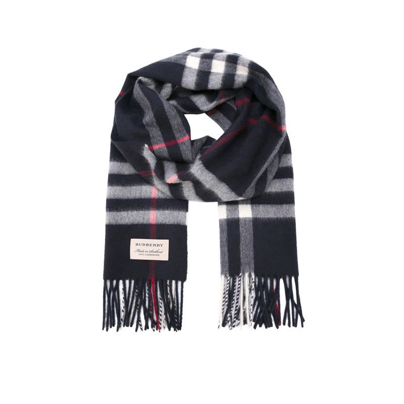 预订BURBERRY 经典格纹羊绒围巾 30*168CM图片