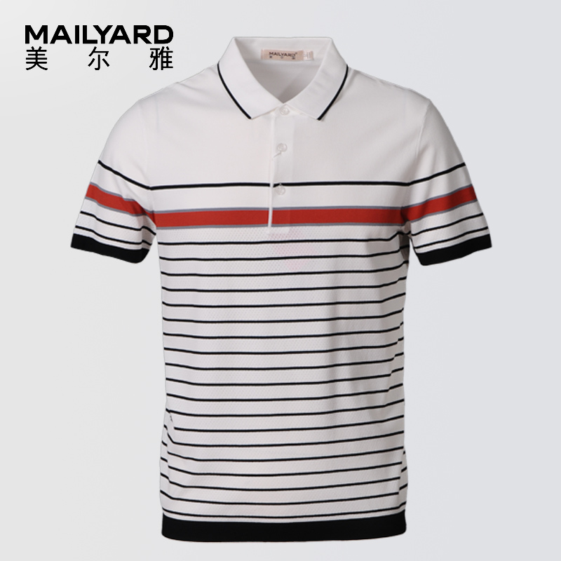美尔雅(MAILYARD)短袖T恤 商务休闲男士短T 男式简约polo衫 446