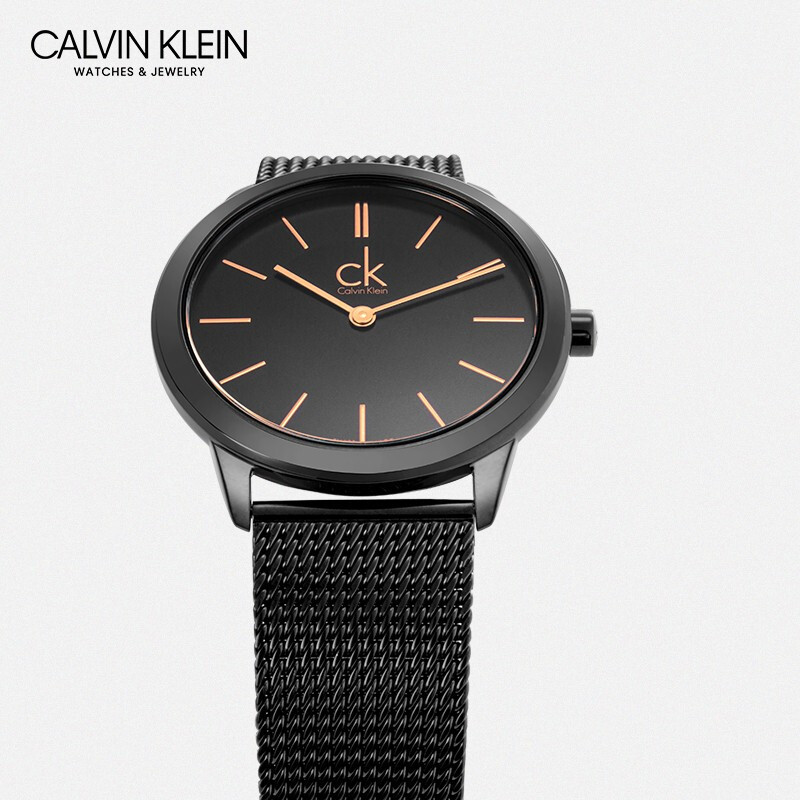CK卡文克莱 CalvinKlein手表 男女士腕表 石英表 Minimal系列 经典简约