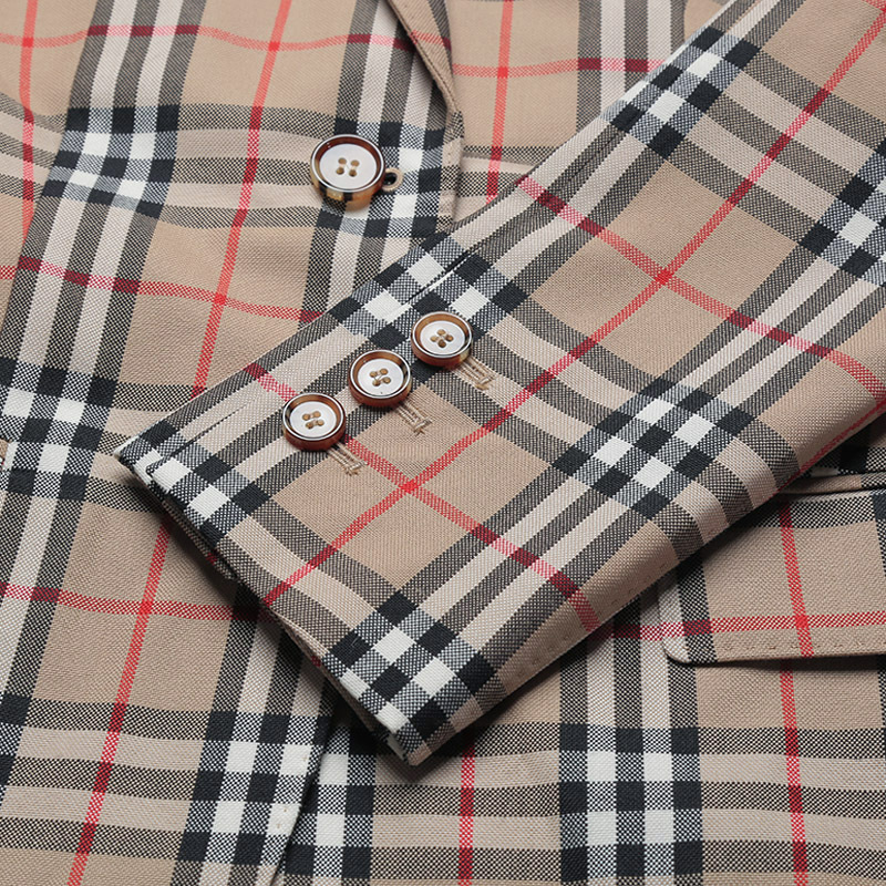 博柏利/巴宝莉 BURBERRY 女款绵羊毛方正版型量裁西服上衣外套8033466