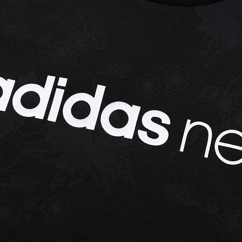 adidas阿迪达斯NEO女装运动休闲圆领连衣裙DZ7607 L DZ7607黑/黑