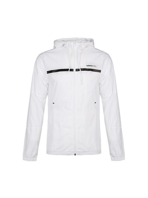 阿迪达斯男装NEO2019运动休闲防风连帽时尚梭织外套夹克DU2422