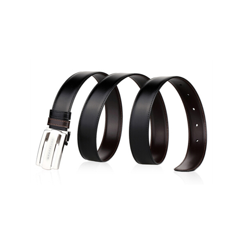 Montblanc 万宝龙男士牛皮镂空三环亮光镀钯皮带/腰带箱包配件 120 CM103431