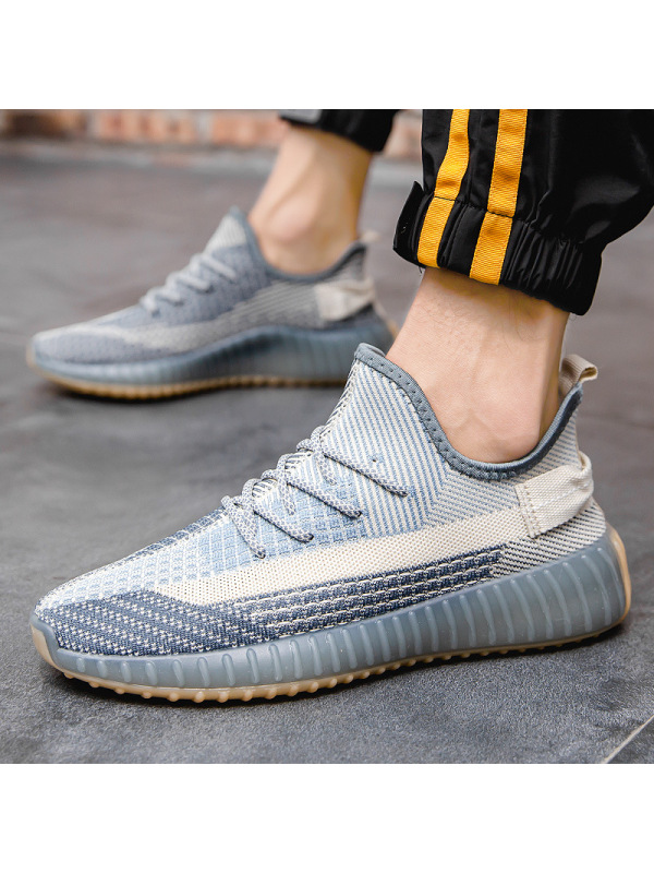 Ceba2021夏季新款飞织椰子鞋网面透气时尚运动跑步鞋潮流休闲男鞋