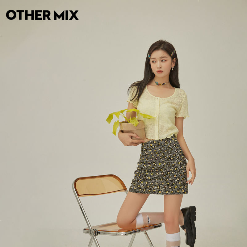 OtherMix碎花女团裙2021年夏季新款短款韩版薄款包臀半身裙子女潮
