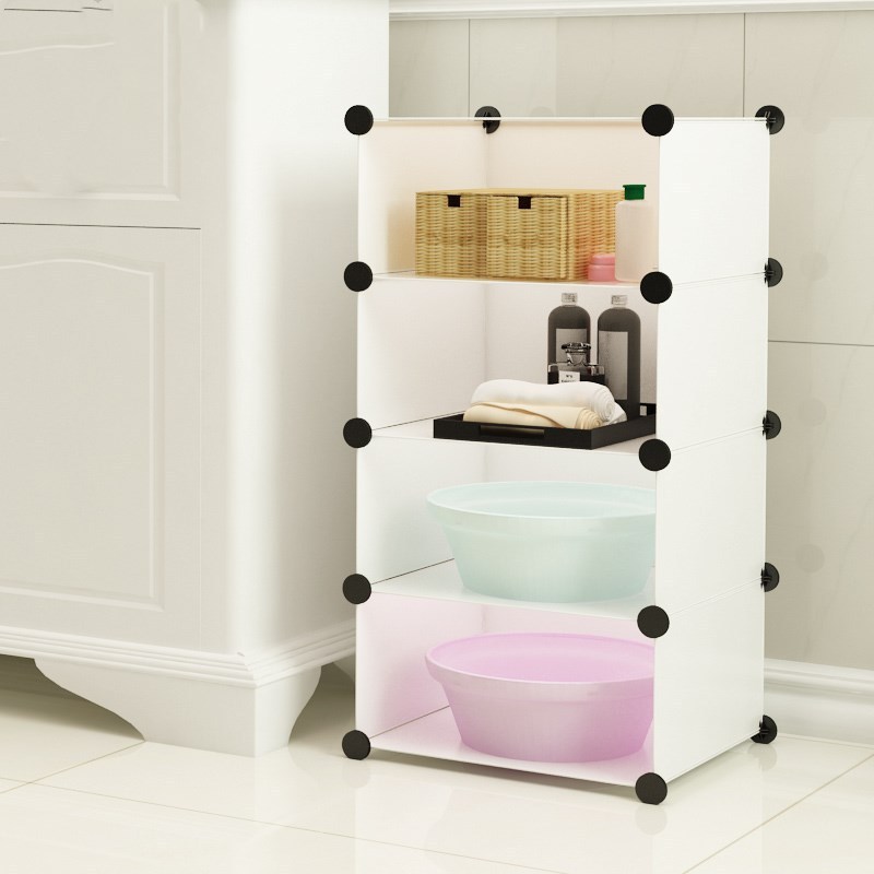 pp脸盆架浴室卫生间置物架落地层架塑料洗脸盆架子置物架盆架