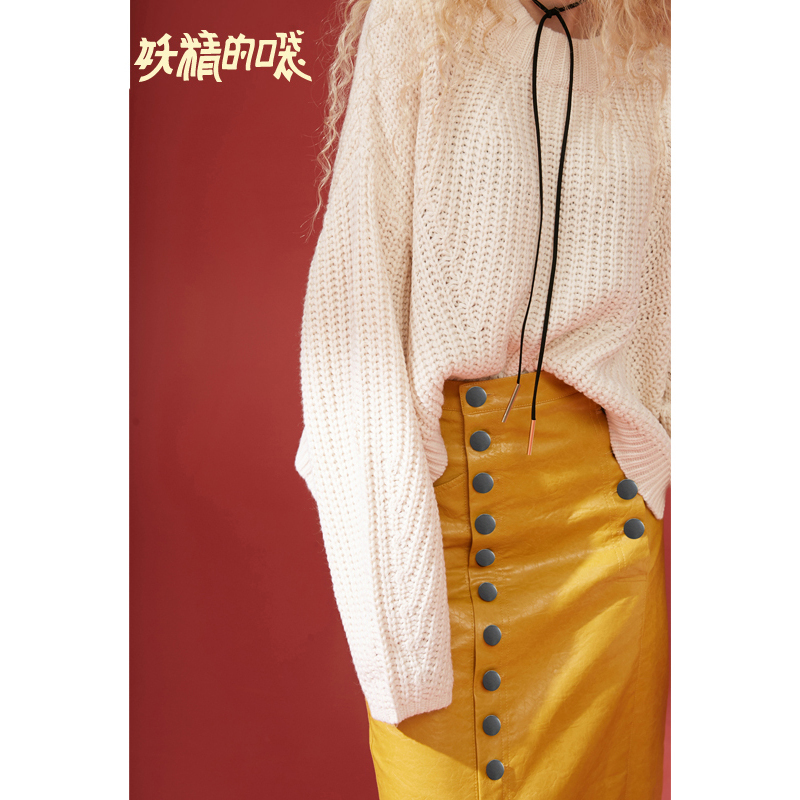 妖精的口袋老街的往事冬季圆领百搭休闲短款套头毛衣_1