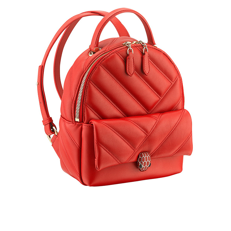 【预定】BVLGARI宝格丽 Serpenti Cabochon经典蛇头双肩包288775 18*22*11CM