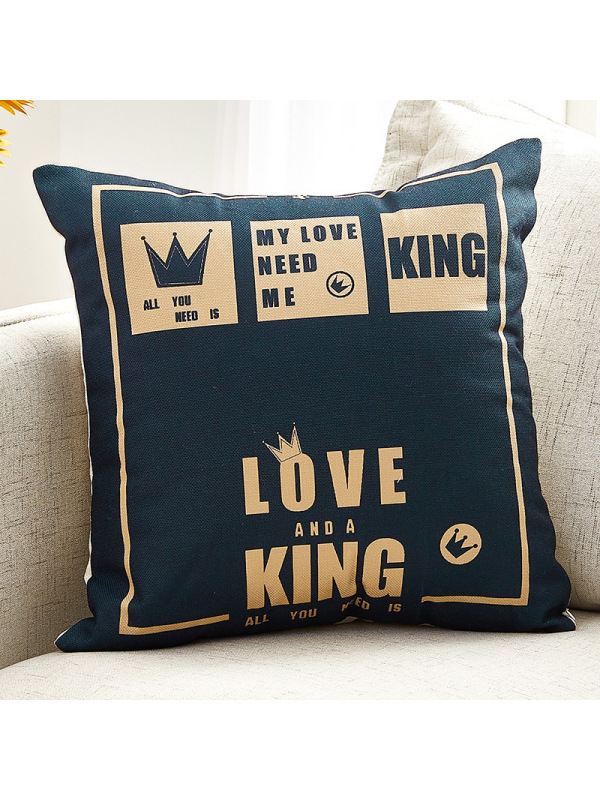 Ceba加厚亚麻布艺抱枕客厅大号靠垫沙发办公室床头靠枕腰枕简约靠背套