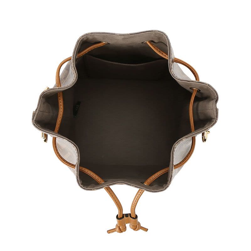 预订 FENDI芬迪 MON TRESOR水桶包 FF标识老花款8BT298金扣图片