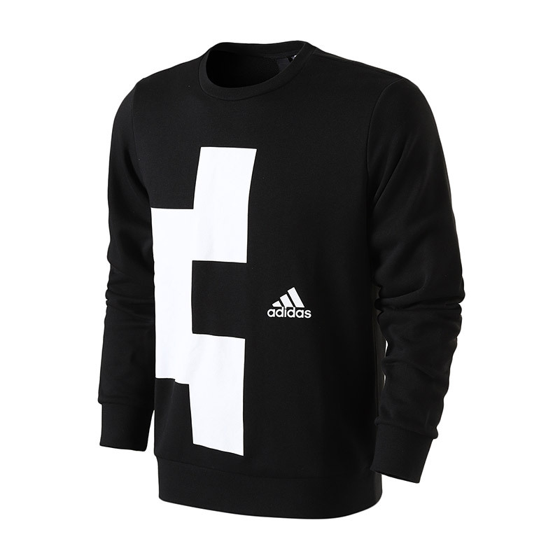 Adidas/阿迪达斯 男子运动服 秋季 休闲卫衣针织圆领套头衫CX4949 黑色 S