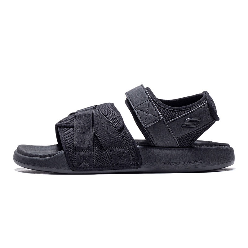 【自营】Skechers斯凯奇男鞋2021夏季新品魔术贴搭带露趾凉鞋沙滩鞋51731