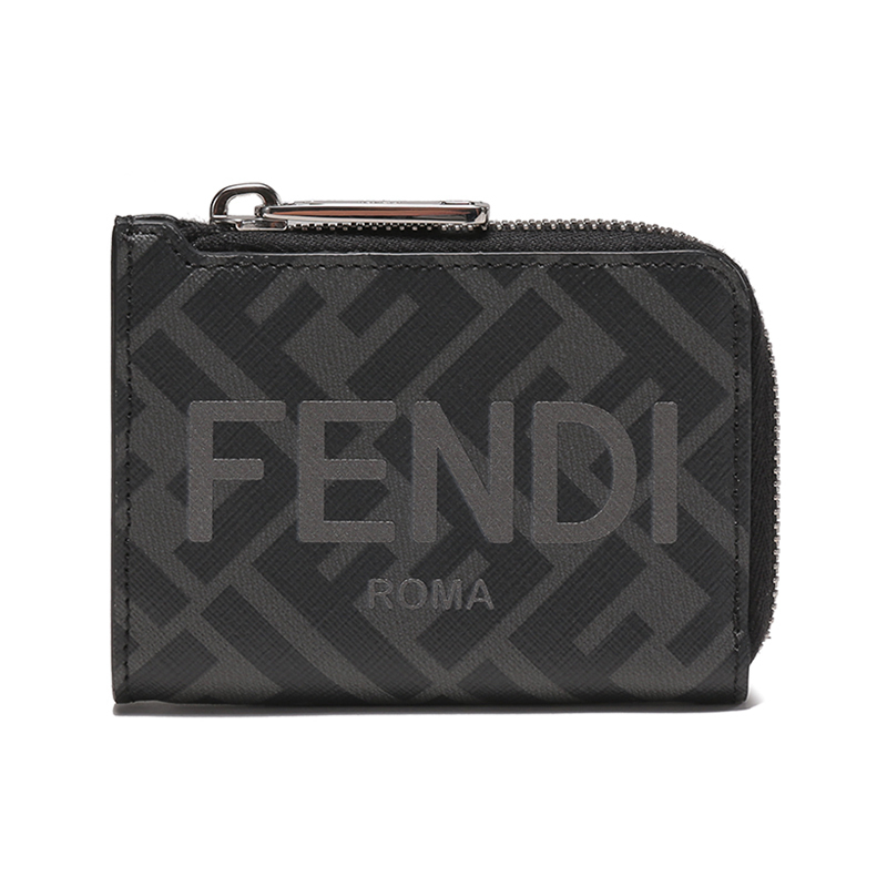 FENDI 芬迪 男士涂层面料配皮钱包卡包卡夹 7M0341 AJJ8