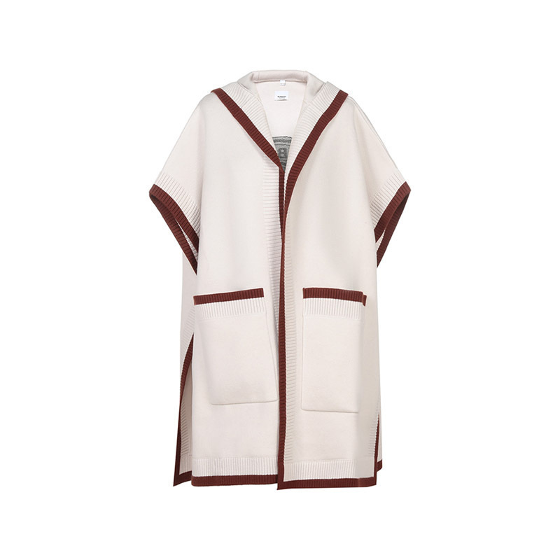 BURBERRY 博柏利 女款 绵羊毛连帽披肩 80290001