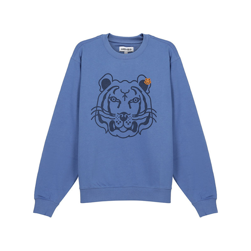 高田贤三 KENZO 男士棉质加绒款K-Tiger圆领长袖卫衣运动衫 FB6 5SW005 4MO