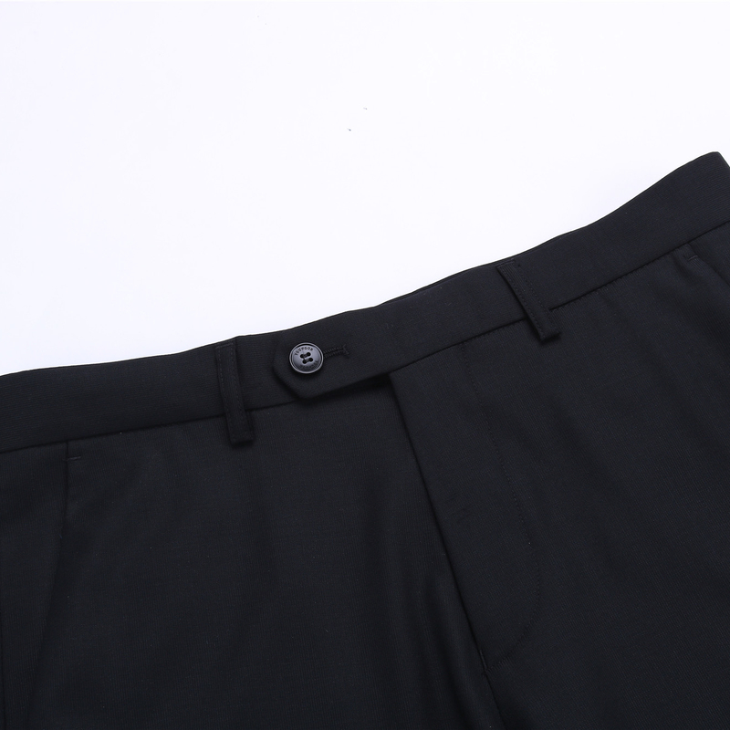 youngor/雅戈尔秋季新品男士商务正装含羊毛黑色直筒西裤856awy