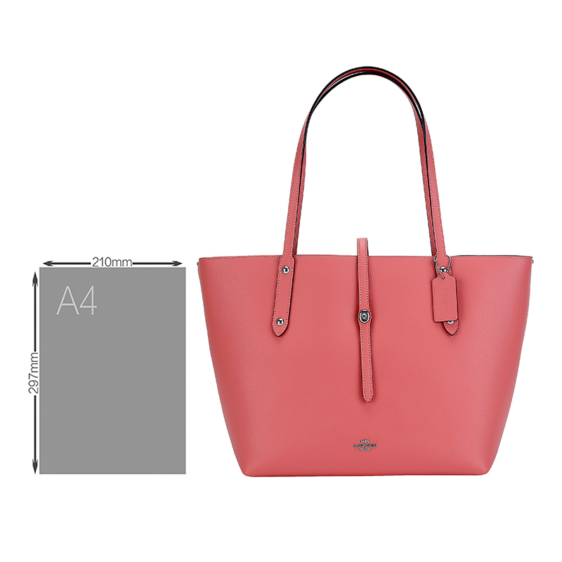 COACH 蔻驰 奢侈品 女士专柜款桃红色皮革手提单肩托特包 58849 SVB3R