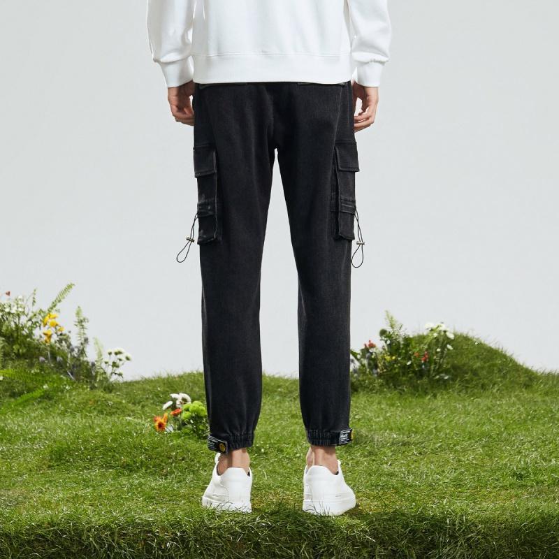 马克华菲潮牌牛仔裤男士2021春季新款时尚潮流舒适窄脚长裤