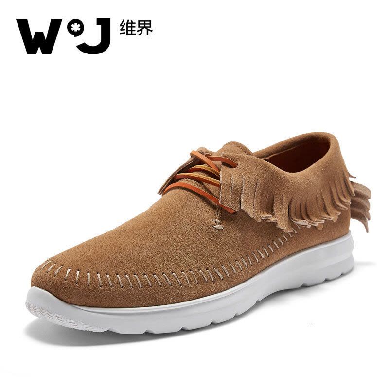 维界反绒牛皮英伦潮流百搭休闲板鞋图片