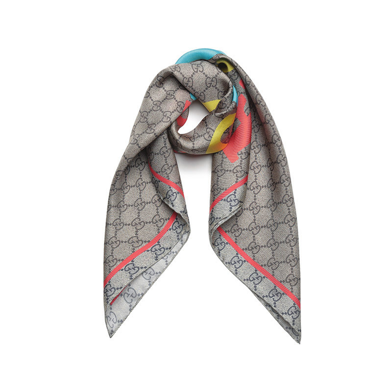 古驰gucci男士桑蚕丝方巾丝巾围巾7213214g001