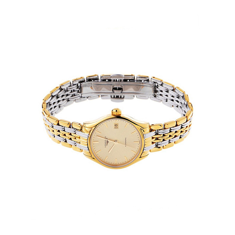 浪琴longines手表律雅系列自动机械女表l43602327机械表女士金属表带