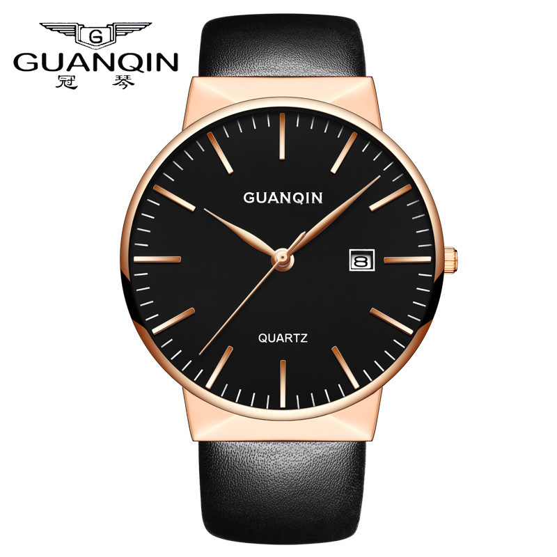 冠琴(GUANQIN)正品防水石英表时尚英表潮流定制学生高档腕表