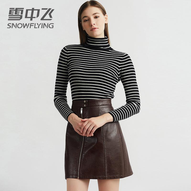 雪中飞秋冬装女2019新款宽松套头毛衣百搭内穿打底针织上衣女长袖