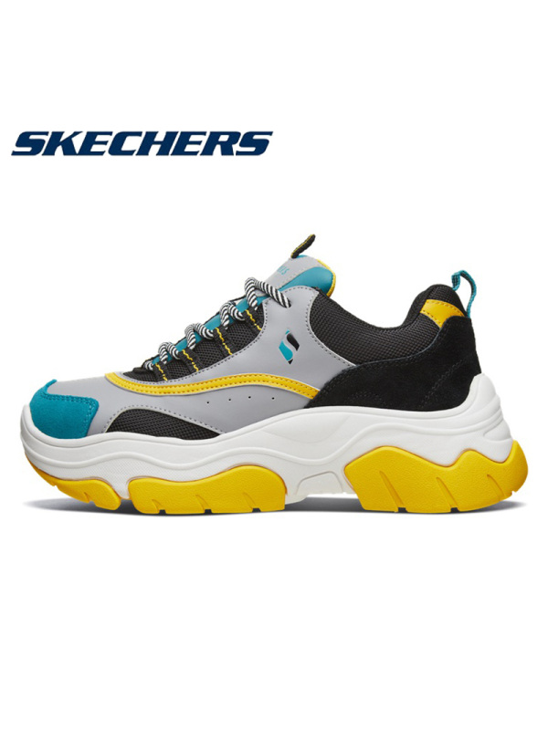 Skechers斯凯奇女鞋STREET系列复古老爹鞋活力撞色拼接户外休闲鞋74236