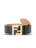 预售 芬迪 FENDI 腰带4.0D 双F扣粒面皮7C0403金扣 男款腰带