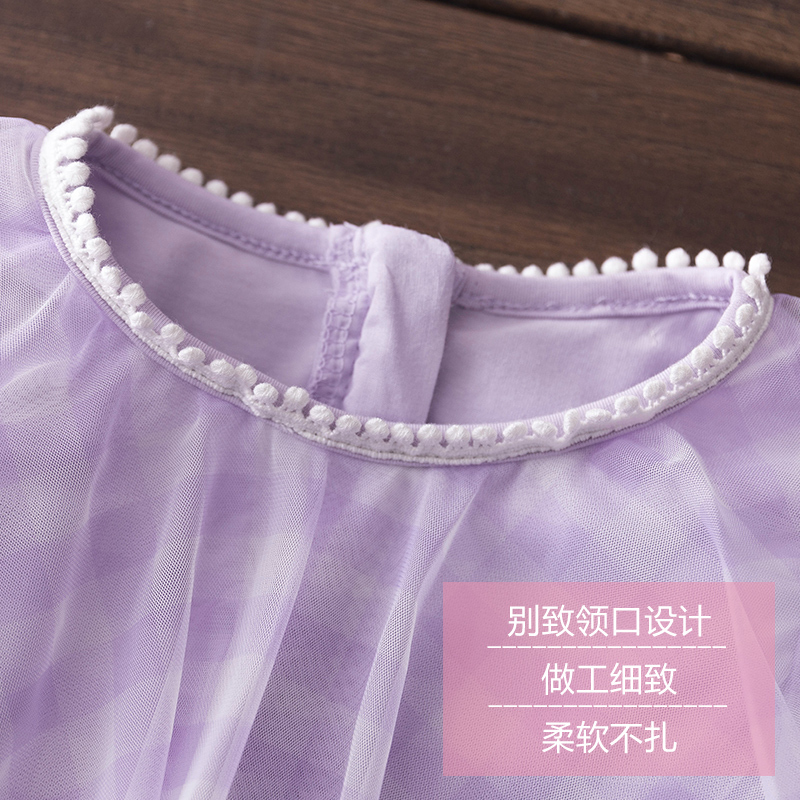boatmouse船鼠女童连衣裙夏装2019新款韩版童装格子儿童纱裙小女孩公主裙