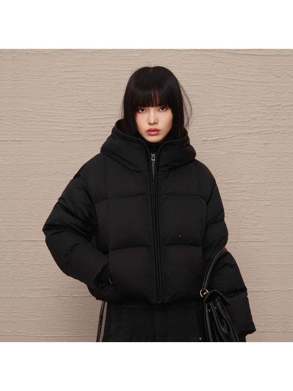 冬季新款短款休闲连帽泡芙棉服女年加厚保暖肯豆款面包服外套