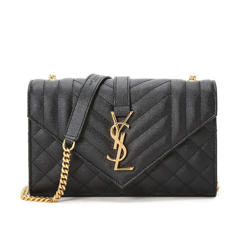 预售 圣罗兰YSL ENVELOPE 小号 信封粒面压花 链条包 女士单肩包 600195 金链图片