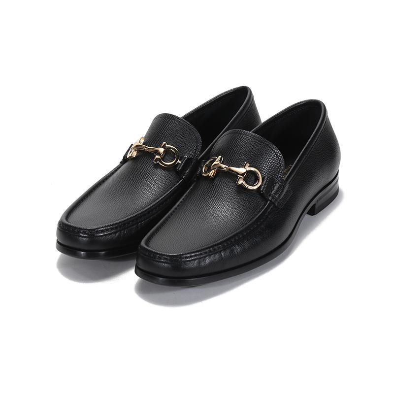 Salvatore Ferragamo 菲拉格慕 男士CHRIS系列牛皮GANCINI双面扣饰莫卡辛鞋皮鞋0740679