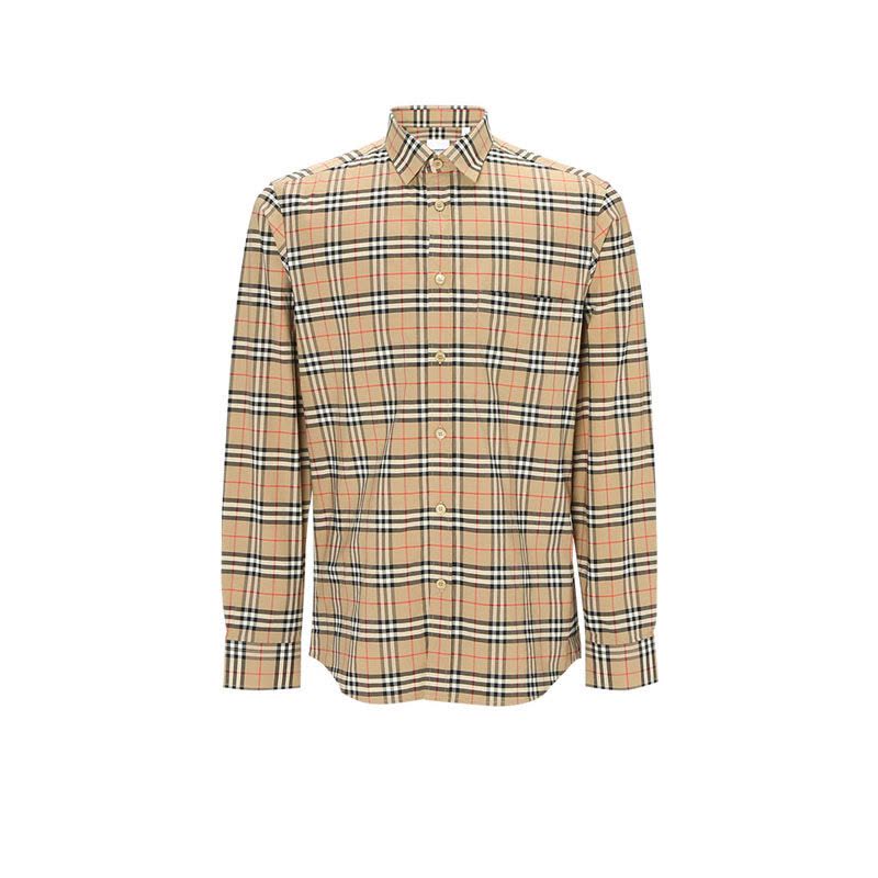 预售BURBERRY 博柏利 男士 衬衫经典格纹 长袖衬衫8020966图片