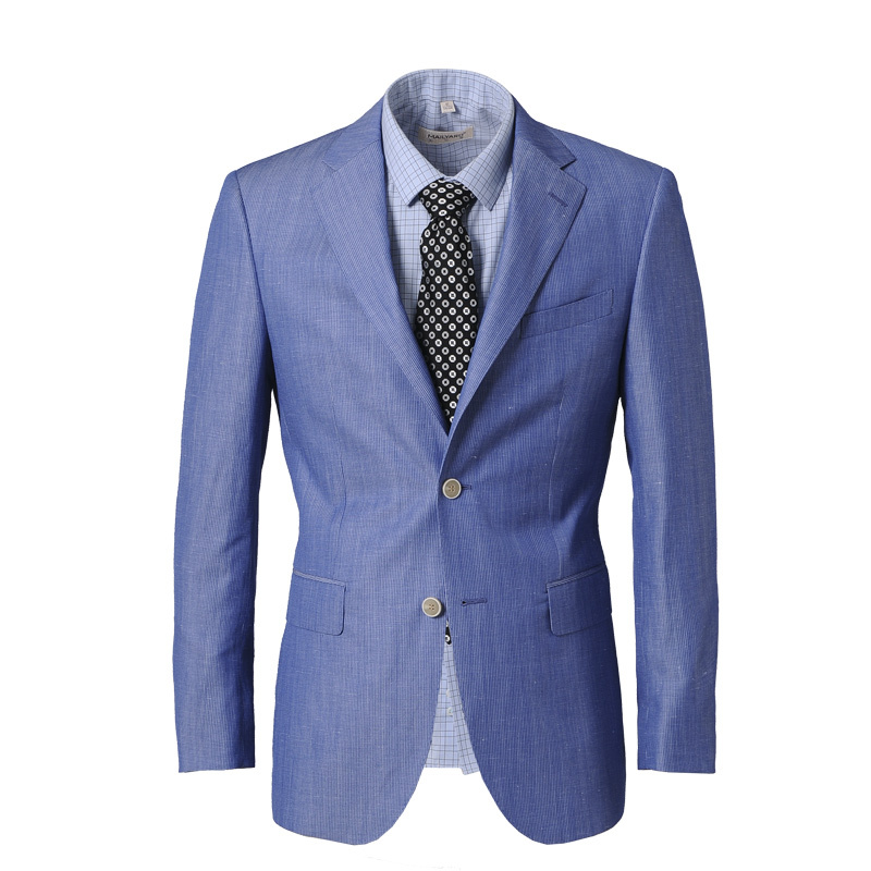 美尔雅mailyard西服单件桑蚕丝商务男式西装亚麻休闲上衣498