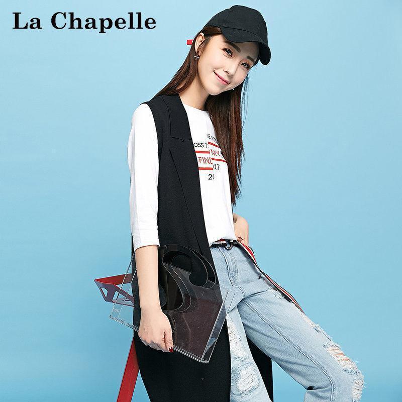拉夏贝尔Puella秋装新款百搭休闲宽松先后纯色薄款外套女20009151