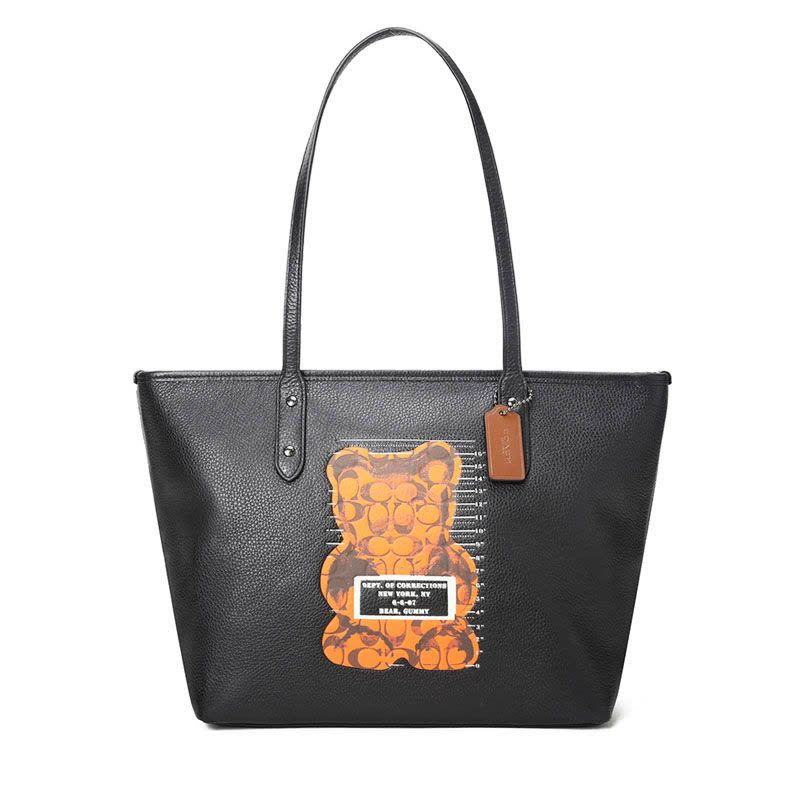 Coach 小熊印花单肩托特包 F78203图片