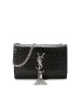 预售 圣罗兰 YSL KATE 链条包小号 流苏款字母LOGO鳄鱼压纹 女士单肩包 474366金扣