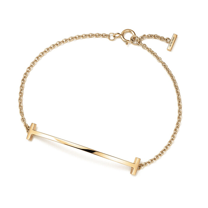 蒂芙尼 Tiffany & Co. T系列时尚笑脸金色手链 36667257