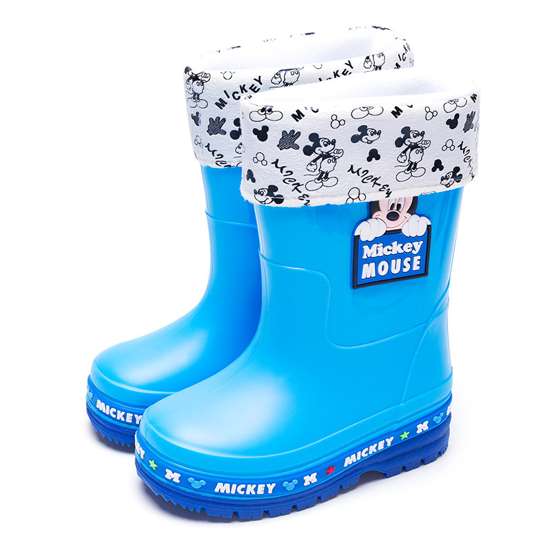 迪士尼儿童水鞋男童女童雨靴防滑公主可爱宝宝胶鞋水靴小童雨鞋男