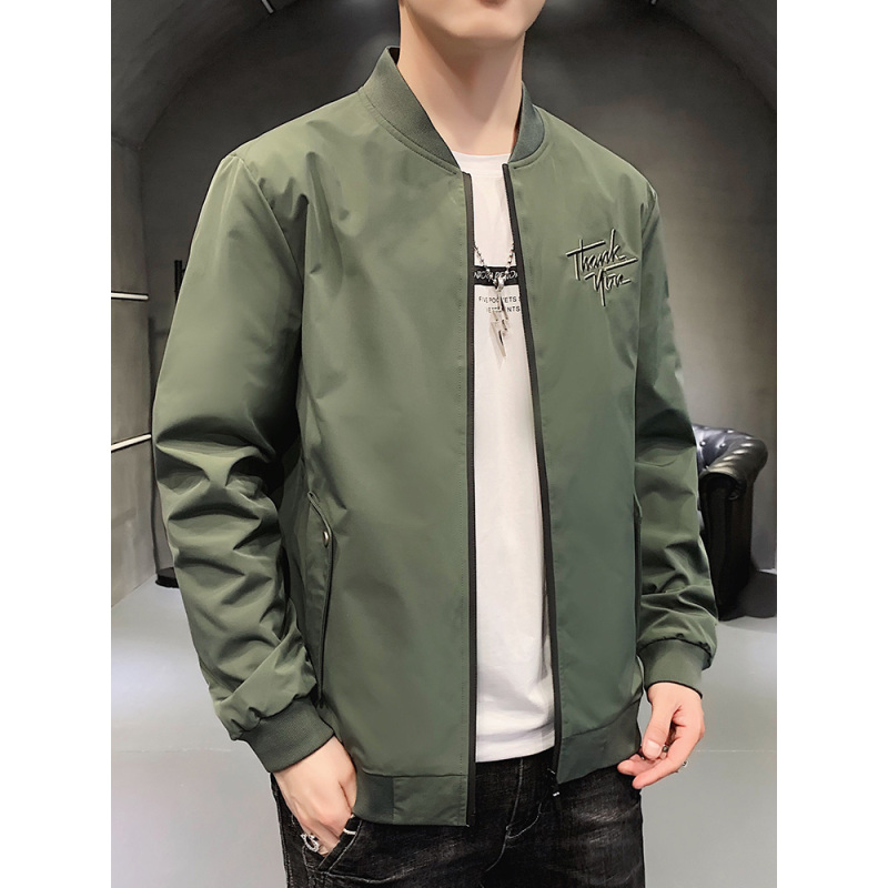 罗蒙romon夹克男2021新品秋季韩版潮流立领春秋男士上衣休闲外套男装