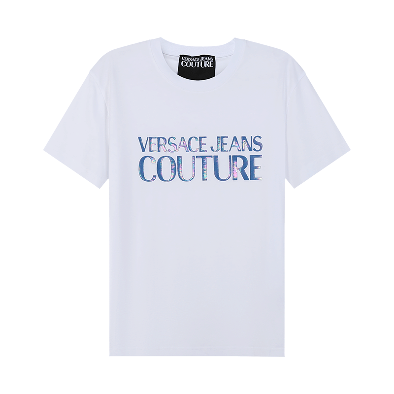 范思哲 VERSACE JEANS COUTURE 男士棉质圆领短袖T恤72GAHP02 CJ01P图片