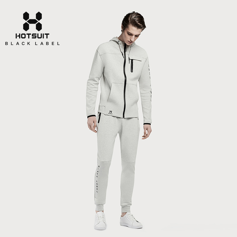 美国HOTSUIT后秀黑标系列运动卫衣外套男休闲连帽外套卫衣