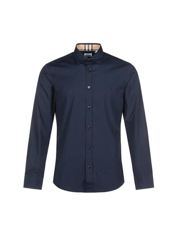 burberry博柏利男款棉质修身版长袖衬衫80323061